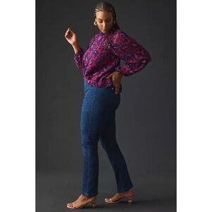 Anthropologie MAEVE ESSENTIAL MID-RISE KICK-FLARE CROP JEANS